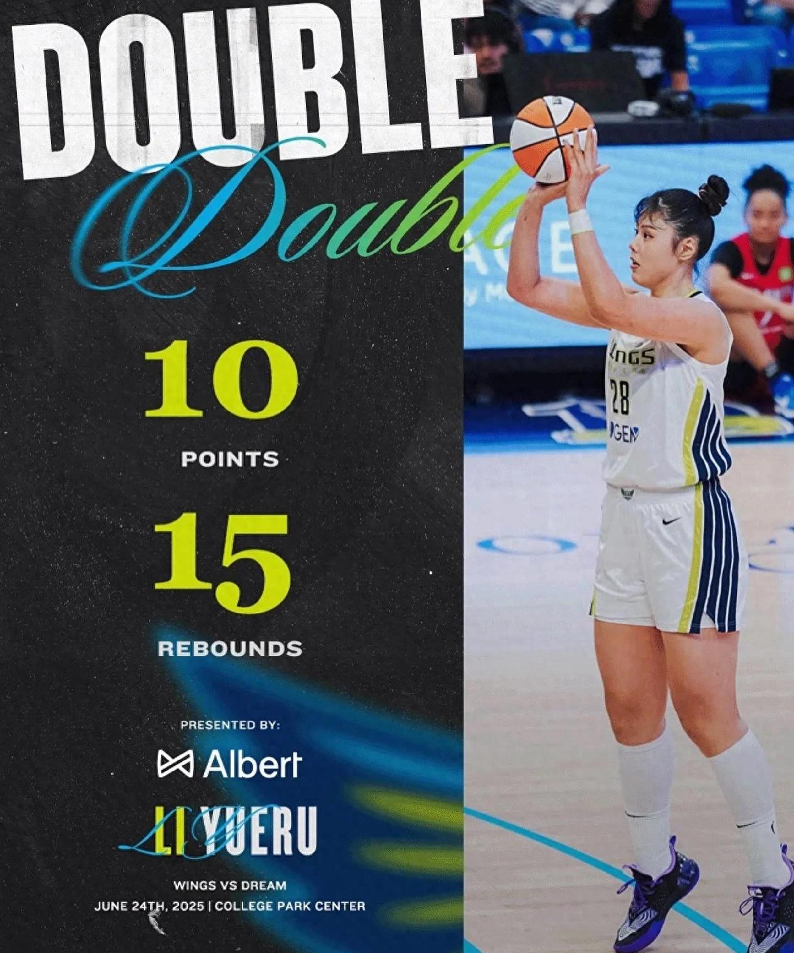 19分12篮板！李月汝取得WNBA生涯首次两双的简单介绍